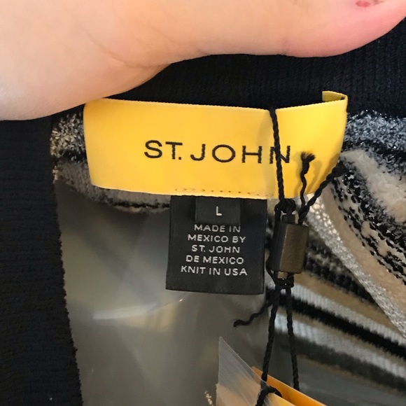 St.John Striped Button Cardigan - Picture 2 of 8